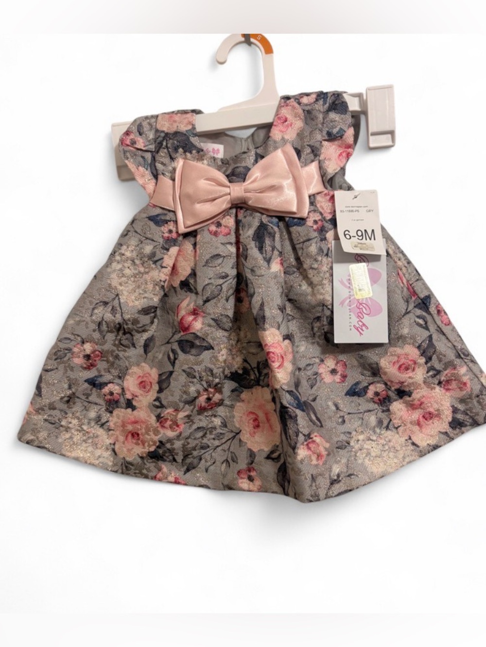 Kids floral dress with bow